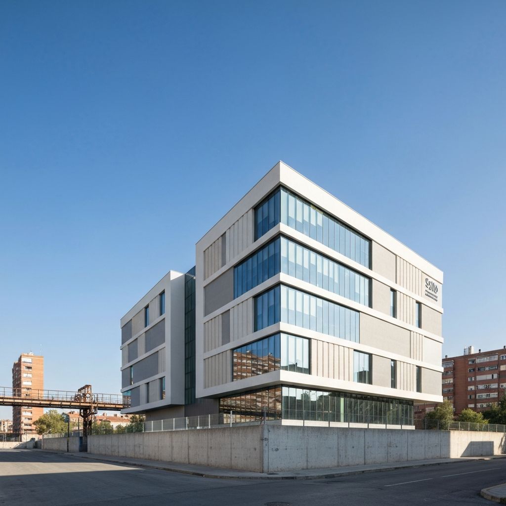 Oficina de Danrex Establish en Madrid, ubicada en el barrio industrial, con acceso fácil a infraestructura de transporte